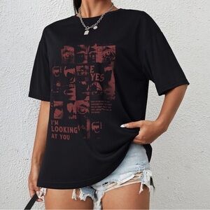 SHEIN Black & Brown Graphic Tee